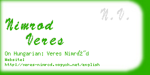 nimrod veres business card